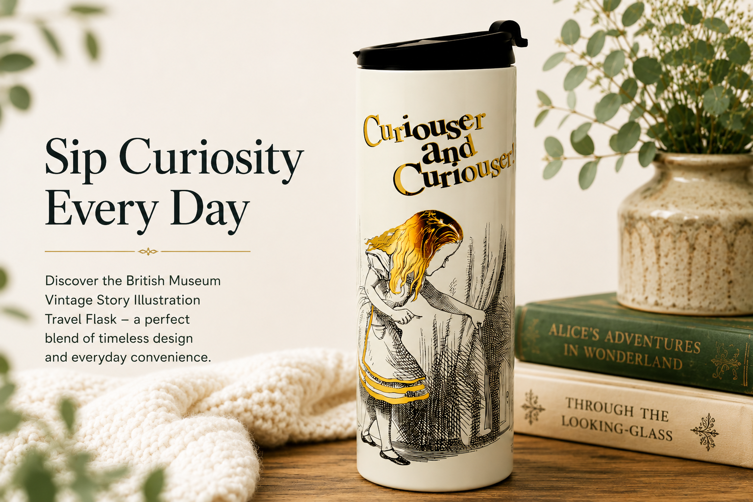 A Timeless Brew: Why the British Museum Vintage Story Illustration Travel Flask Belongs in Every Reader’s Daily Routine