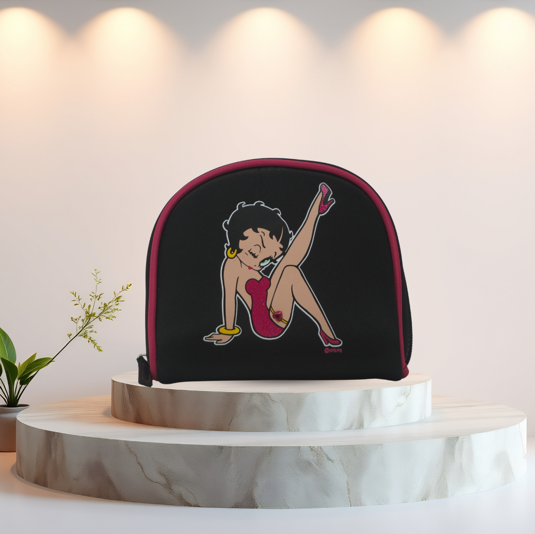 Betty Boop Glitter Cosmetic Makeup Bag Pink