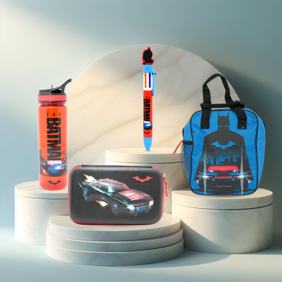 Batman School Essentials Bundle + FREE Superhero Multi-Color Pen