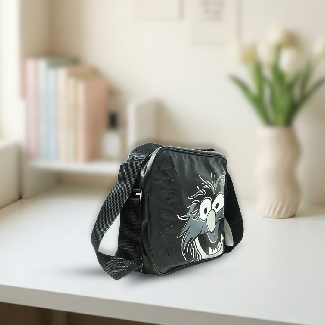 Muppets Crossbody Bag-Black Leather