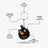 Angry Birds Keyring – Black Keychain