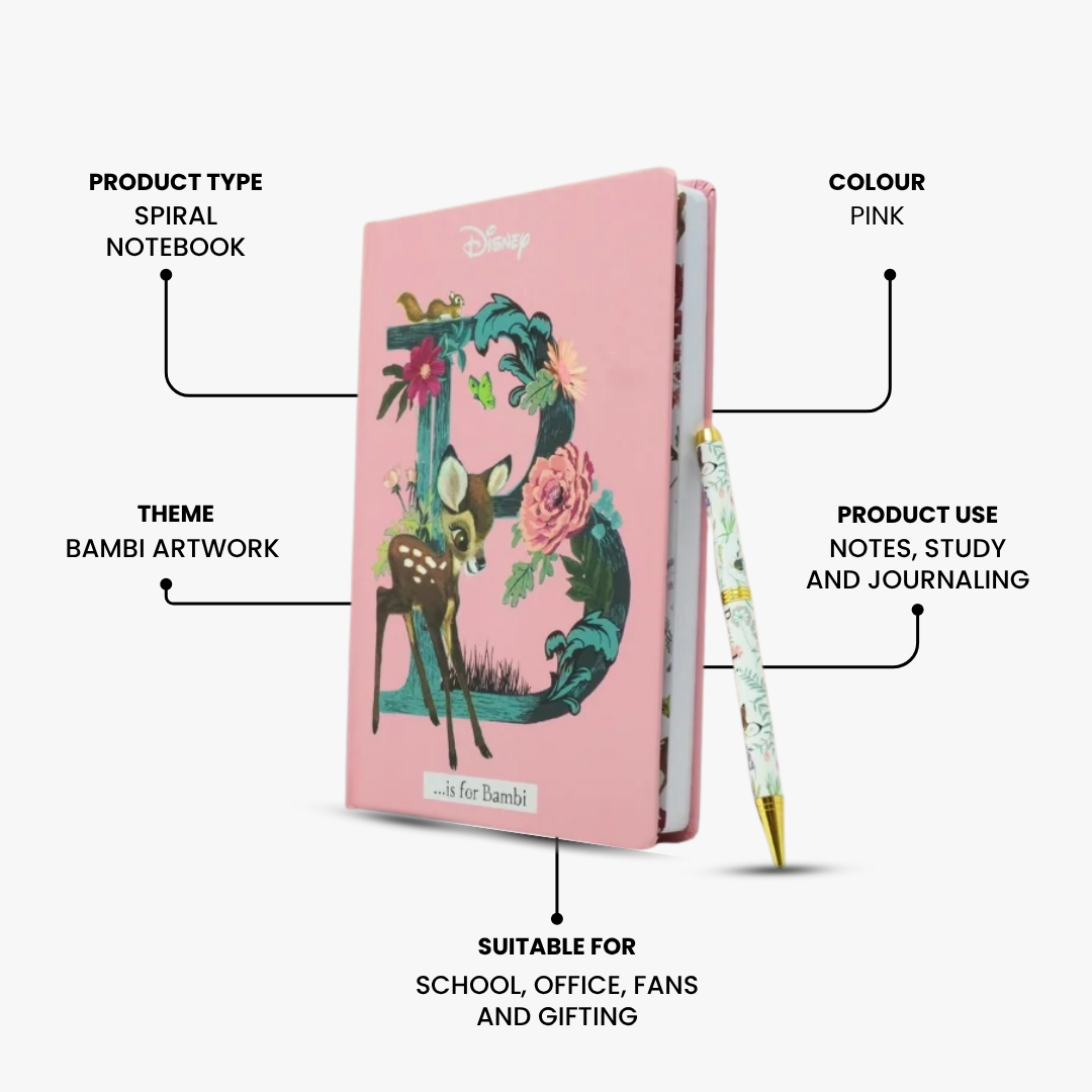 Bambi A5 Notebook & Pen Set-Disney