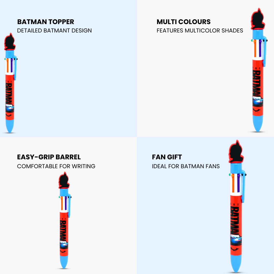 Batman 6 Colour Click Ballpoint Pen