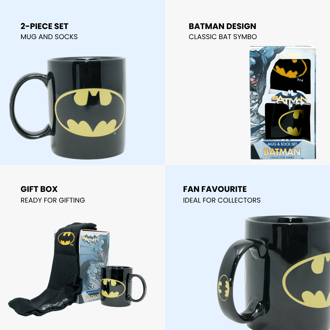 Batman Collector Mug & Socks Set with Gift Box