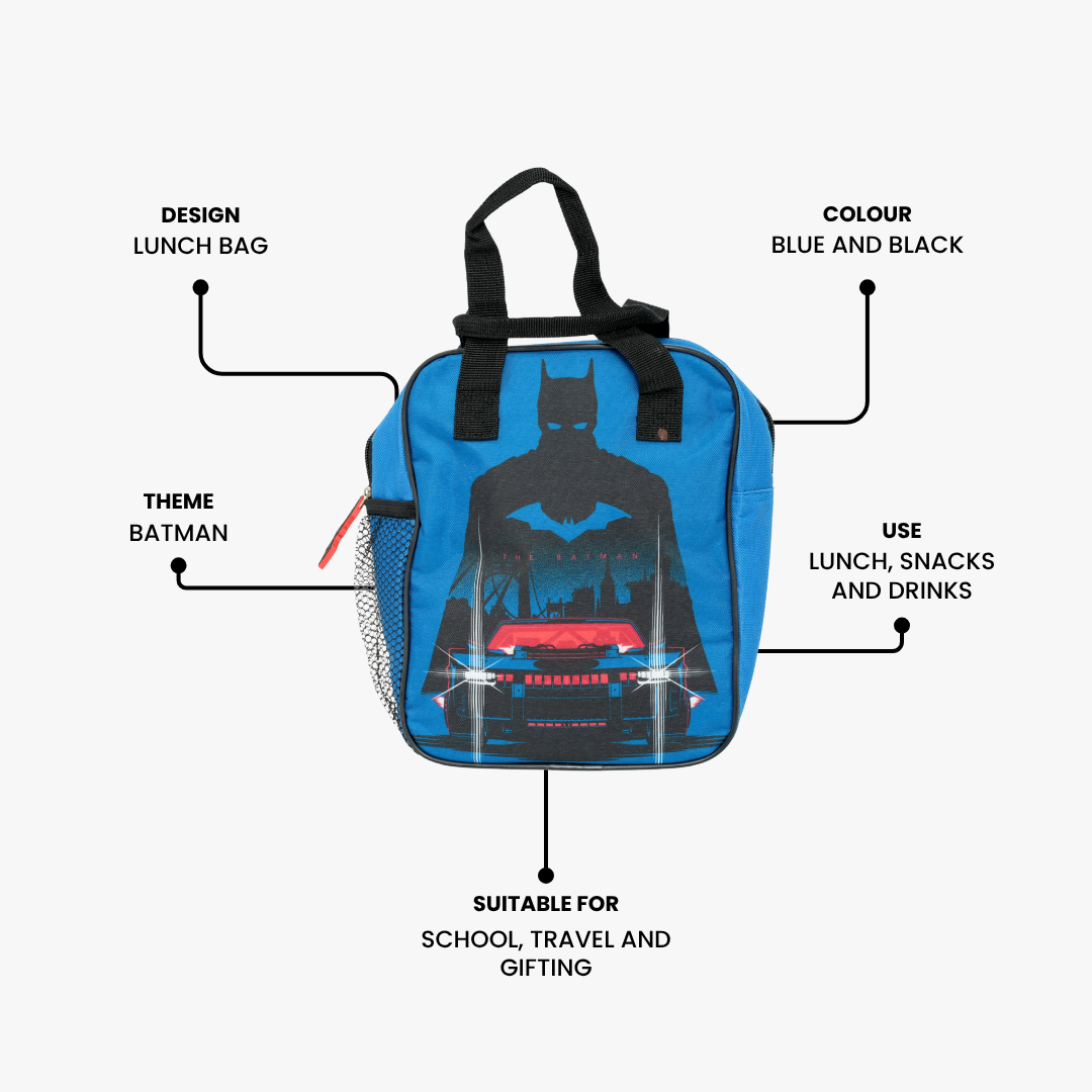 Batman Lunch Bag with Bottle Pocket