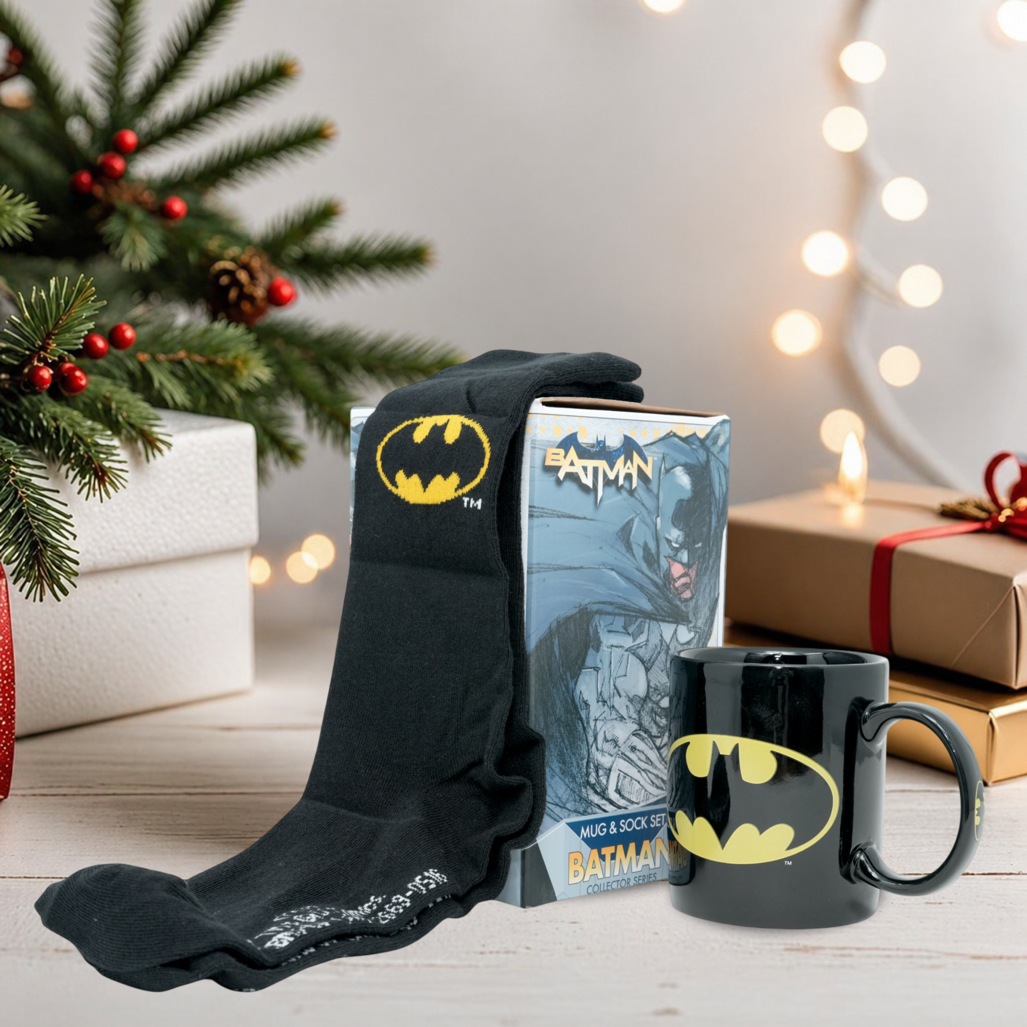 Batman Mug & Socks Gift Set – Official Licensed DC Comics Collector Series Gift Set