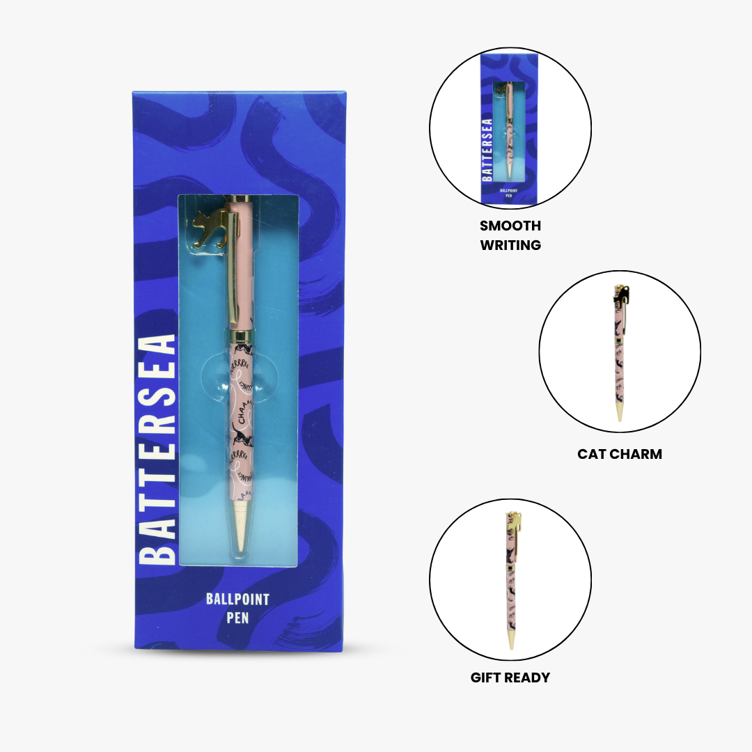 Battersea Cat Charm Ballpoint Pen