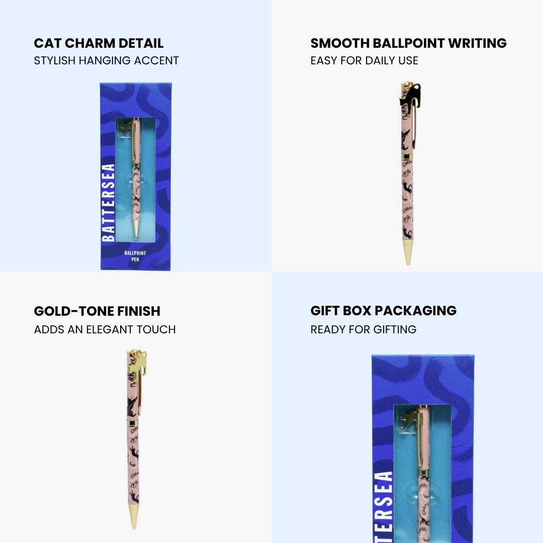 Battersea Cat Charm Ballpoint Pen