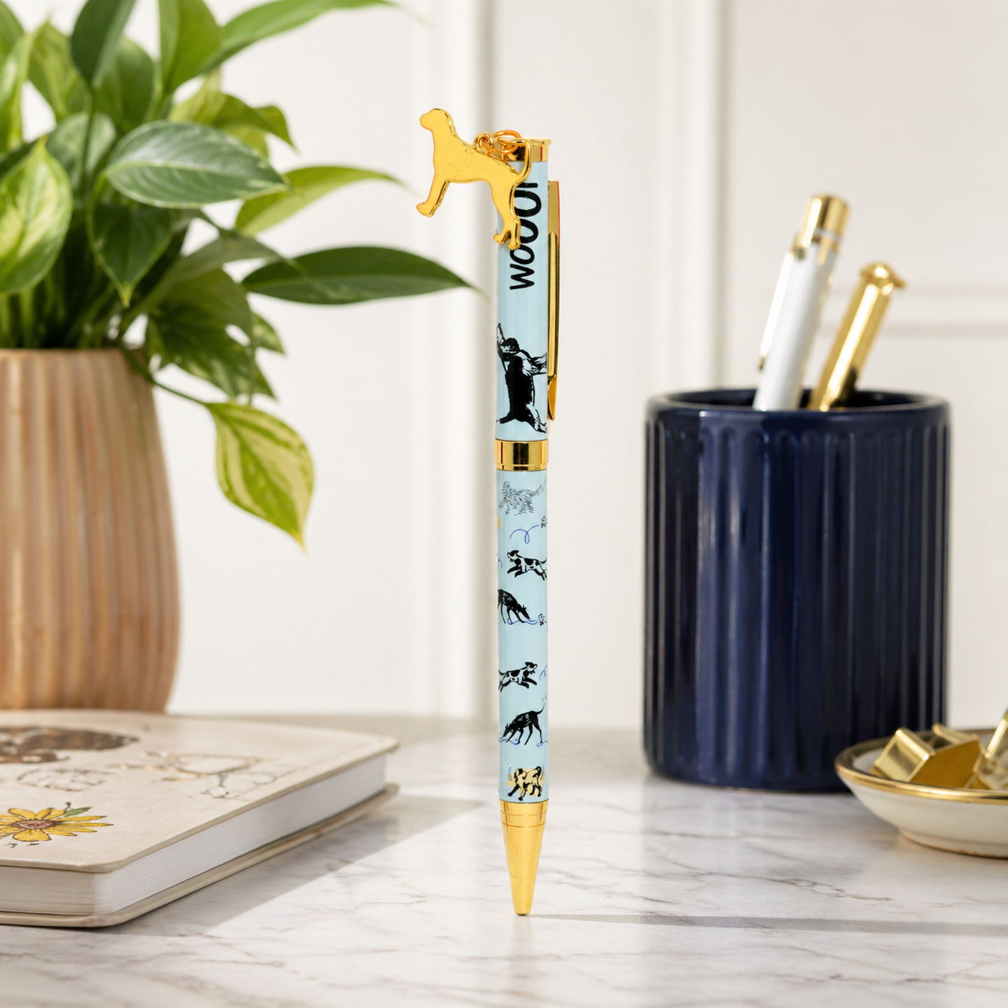 Battersea Elegant Dog Charm Ballpoint Pen Premium Dog Lover Writing Pen