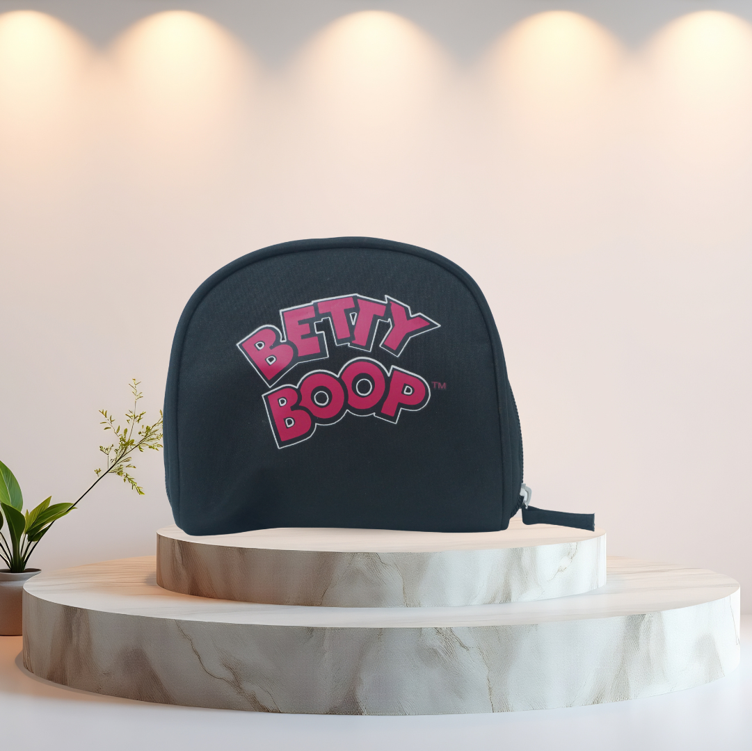 Betty Boop Cosmetic Makeup Bag Black & Pink
