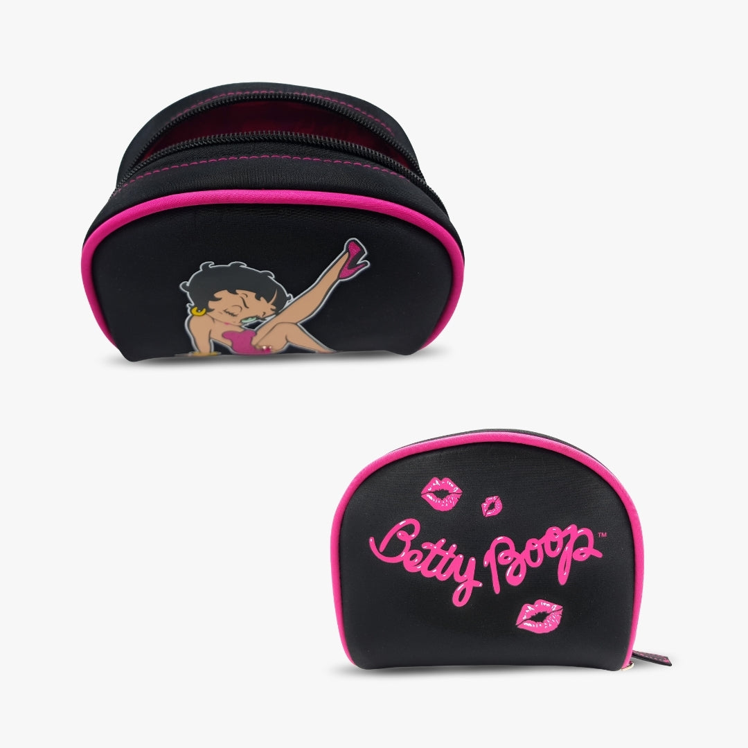 Betty Boop Glitter Cosmetic Makeup Bag Pink