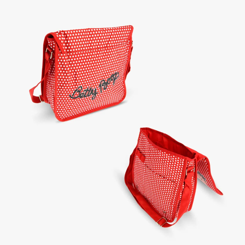 Betty Boop Messenger Bag– Red Polka Dot Shoulder & Cross Body Bag for Women & Girls-Gift