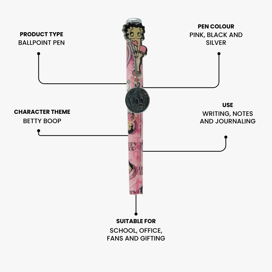 Betty Boop Pink Charm Pen