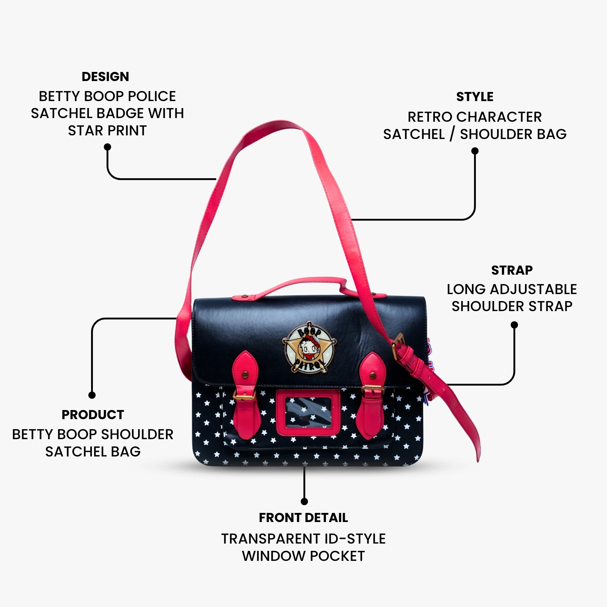 Betty Boop Police Satchel 6