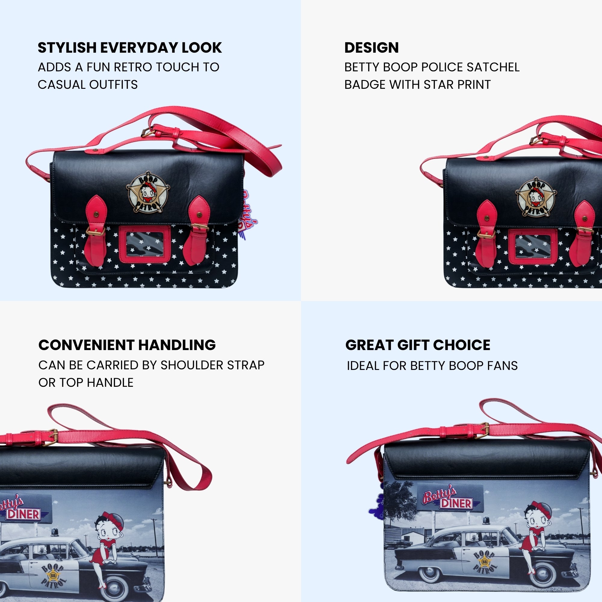 Betty Boop Police Satchel 7