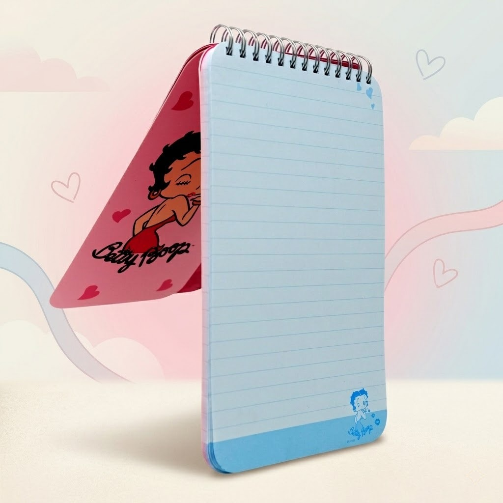 Betty Boop Pink Spiral Notebook Writing Pad Cute Heart Design Memo Notebook