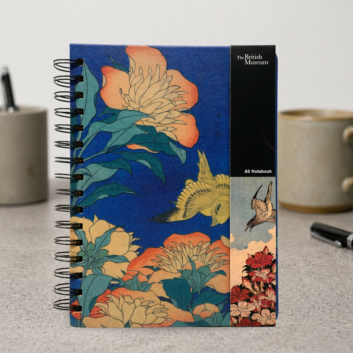 British Museum Vintage Floral Art A5 Spiral Notebook Aesthetic Journal Writing Notebook