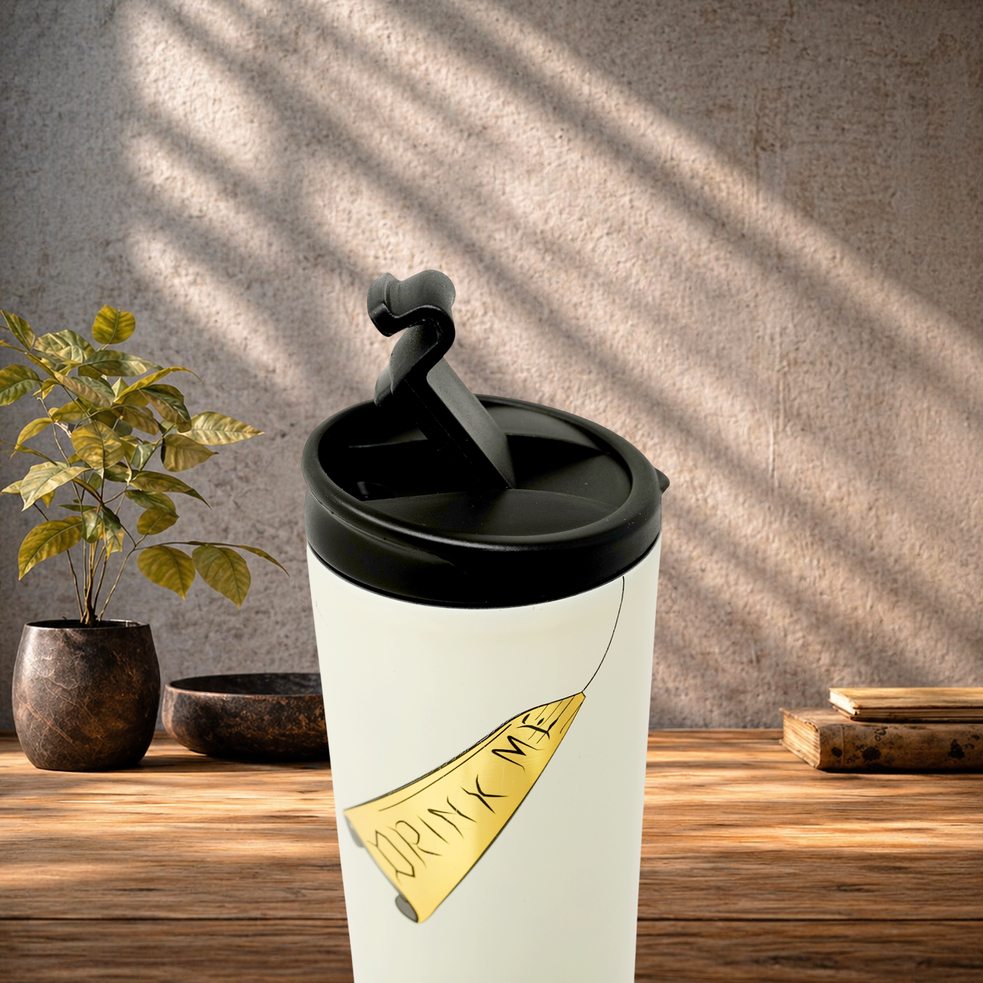 British Museum Alice in Wonderland Travel Flask Insulated Coffee Tea Bottle
