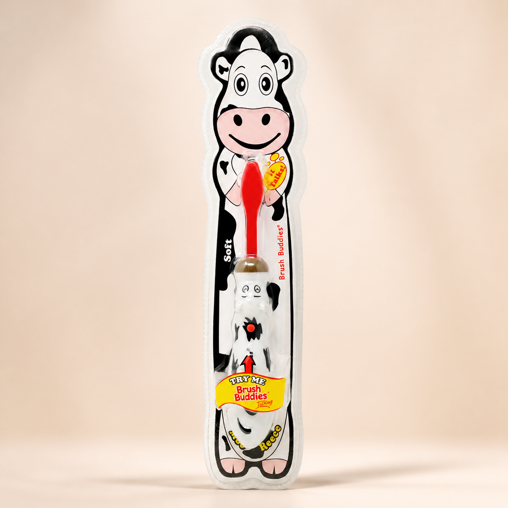 Brush Buddies Kids Talking Cow Toothbrush – Interactive Sound Toothbrush for Children