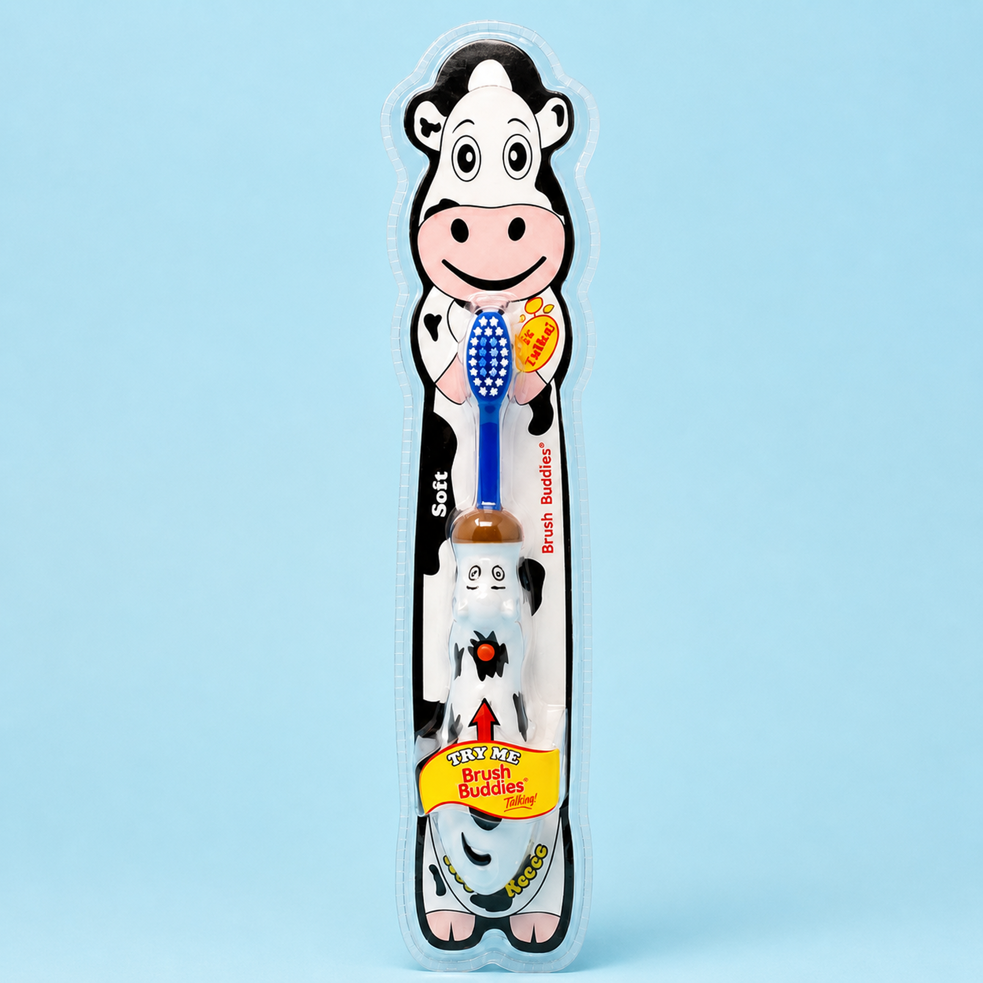 Brush Buddies Kids Talking Cow Toothbrush – Interactive Sound Toothbrush for Children