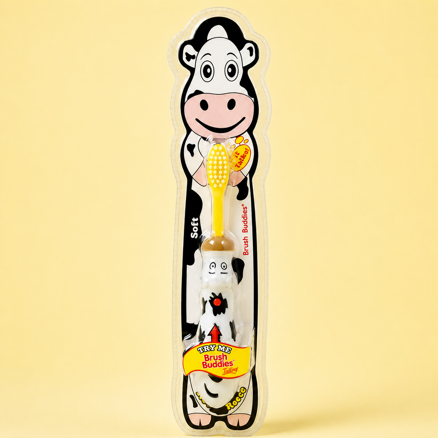 Brush Buddies Kids Talking Cow Toothbrush – Interactive Sound Toothbrush for Children