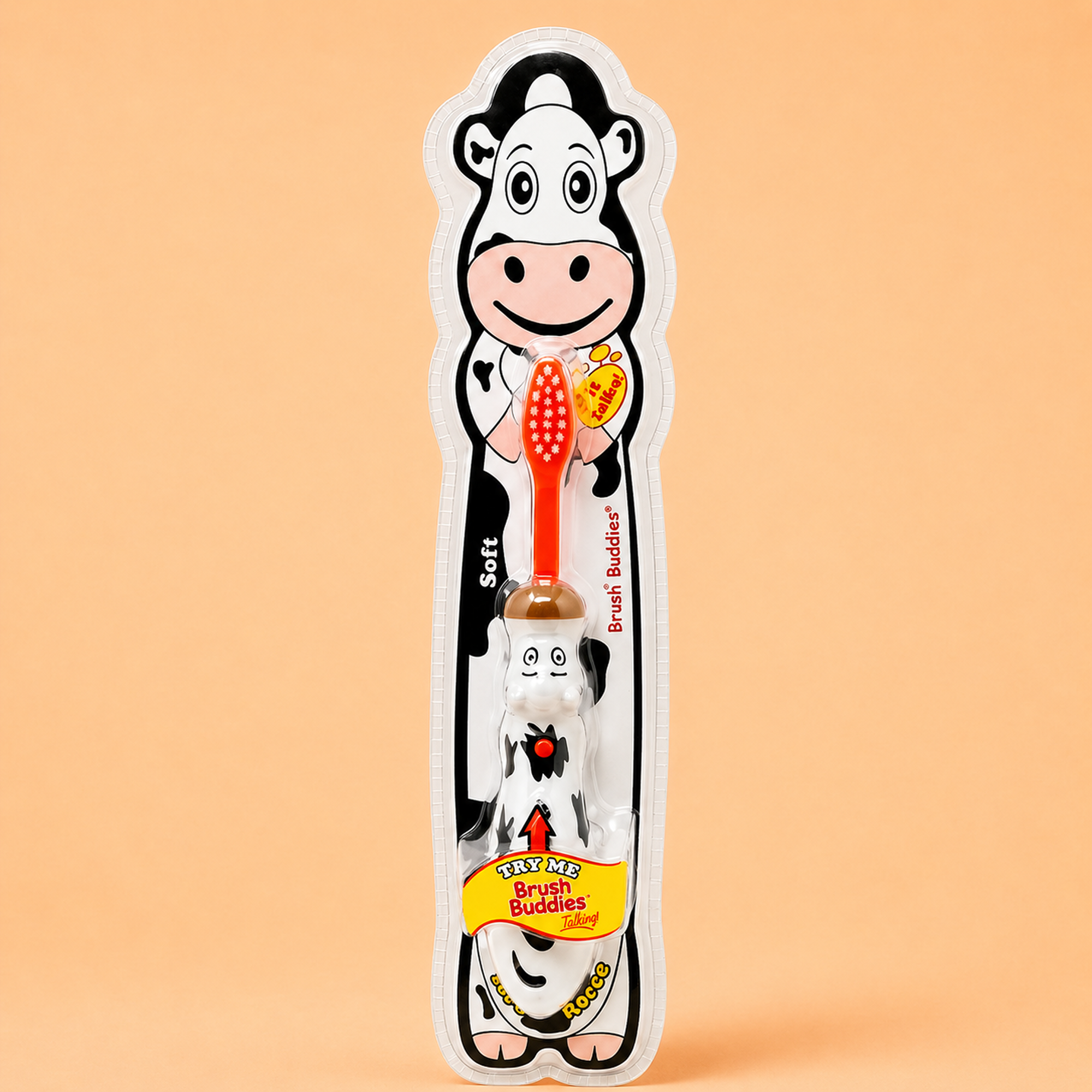 Brush Buddies Kids Talking Cow Toothbrush – Interactive Sound Toothbrush for Children