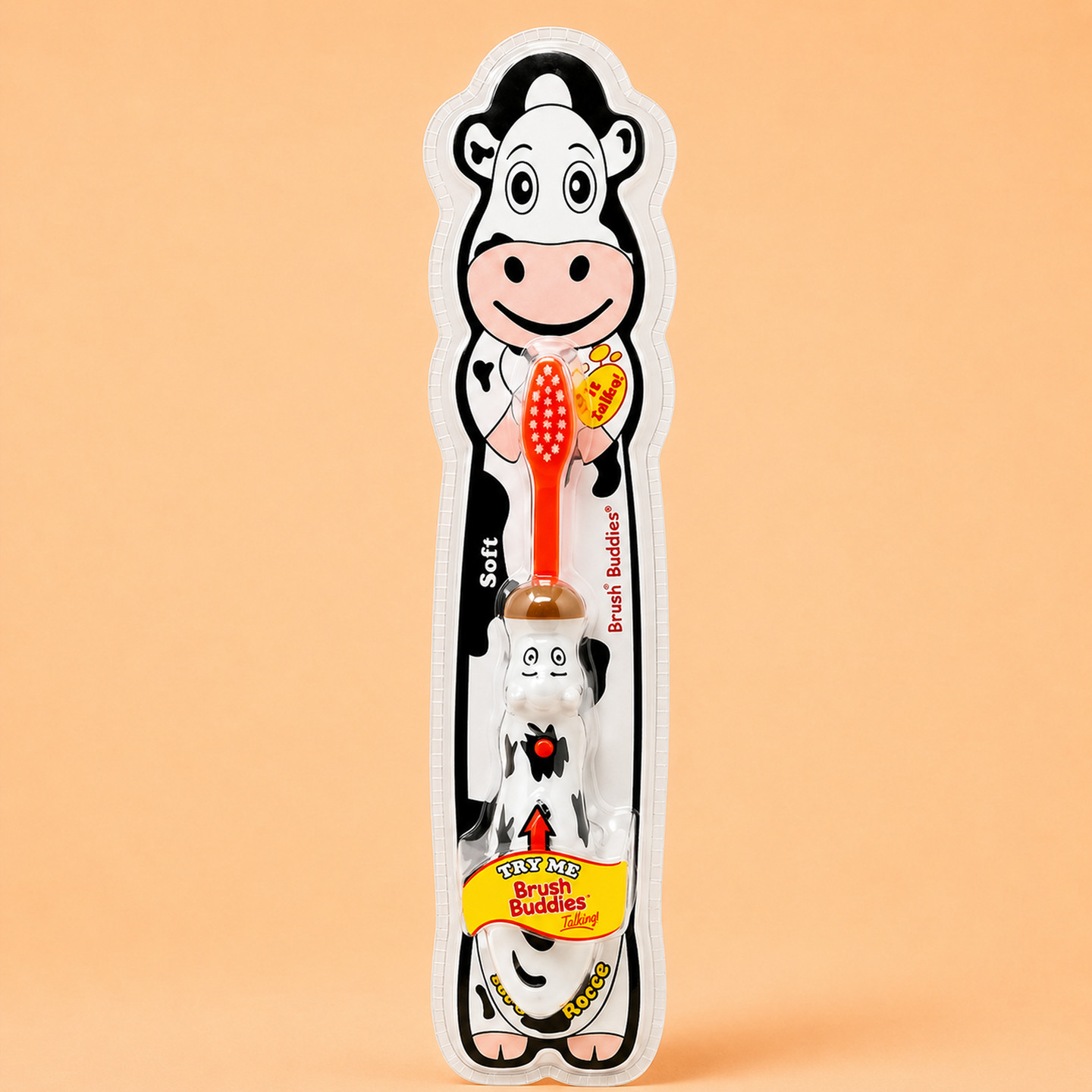 Brush Buddies Kids Talking Cow Toothbrush – Interactive Sound Toothbrush for Children