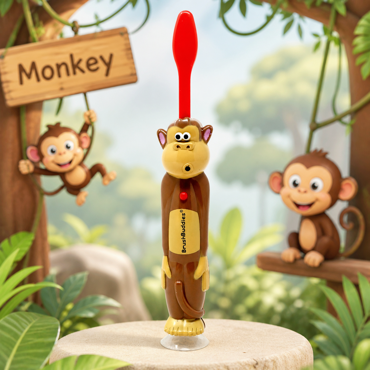 Brush Buddies Kids Talking Monkey Toothbrush – Interactive Sound Toothbrush for Children