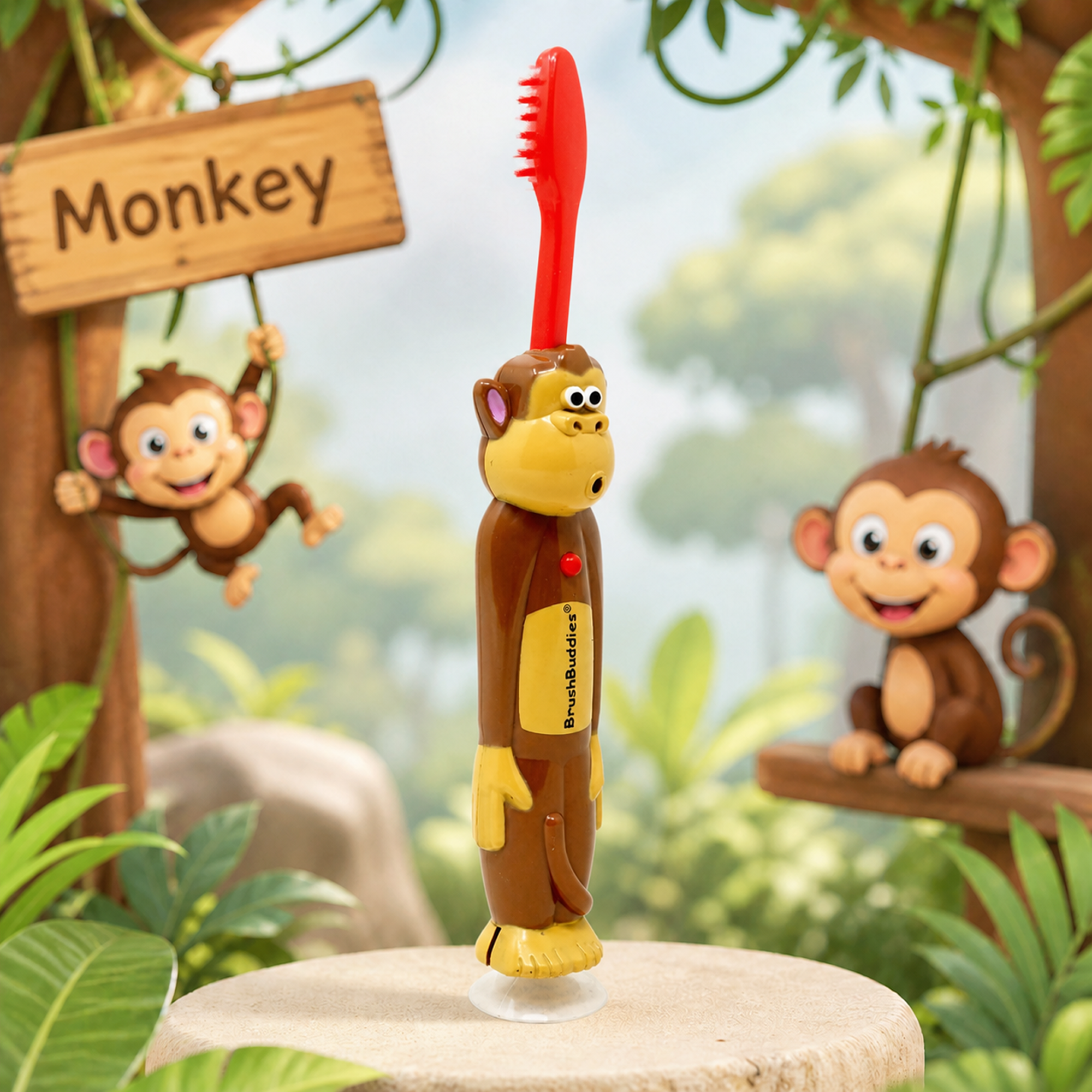 Brush Buddies Kids Talking Monkey Toothbrush – Interactive Sound Toothbrush for Children
