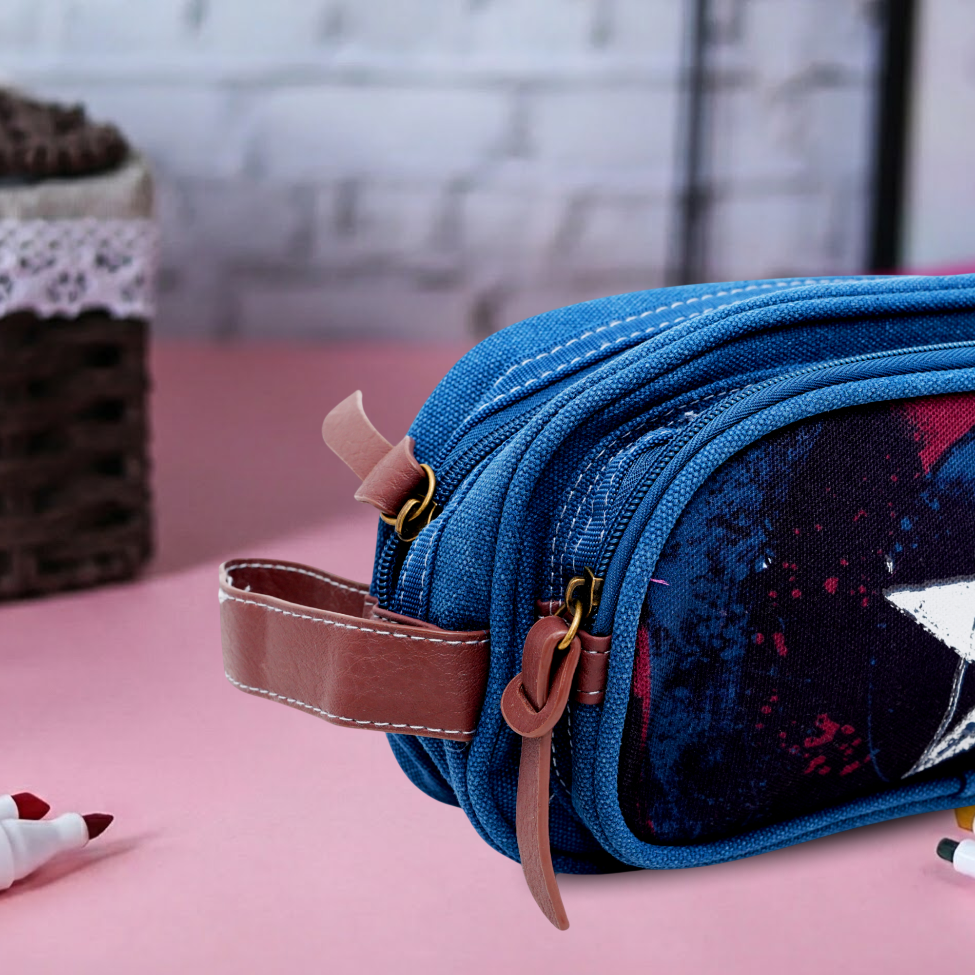 Captain America Canvas Toiletry Bag Travel Organizer Pouch – Multi Compartment Wash Bag for Men & Women