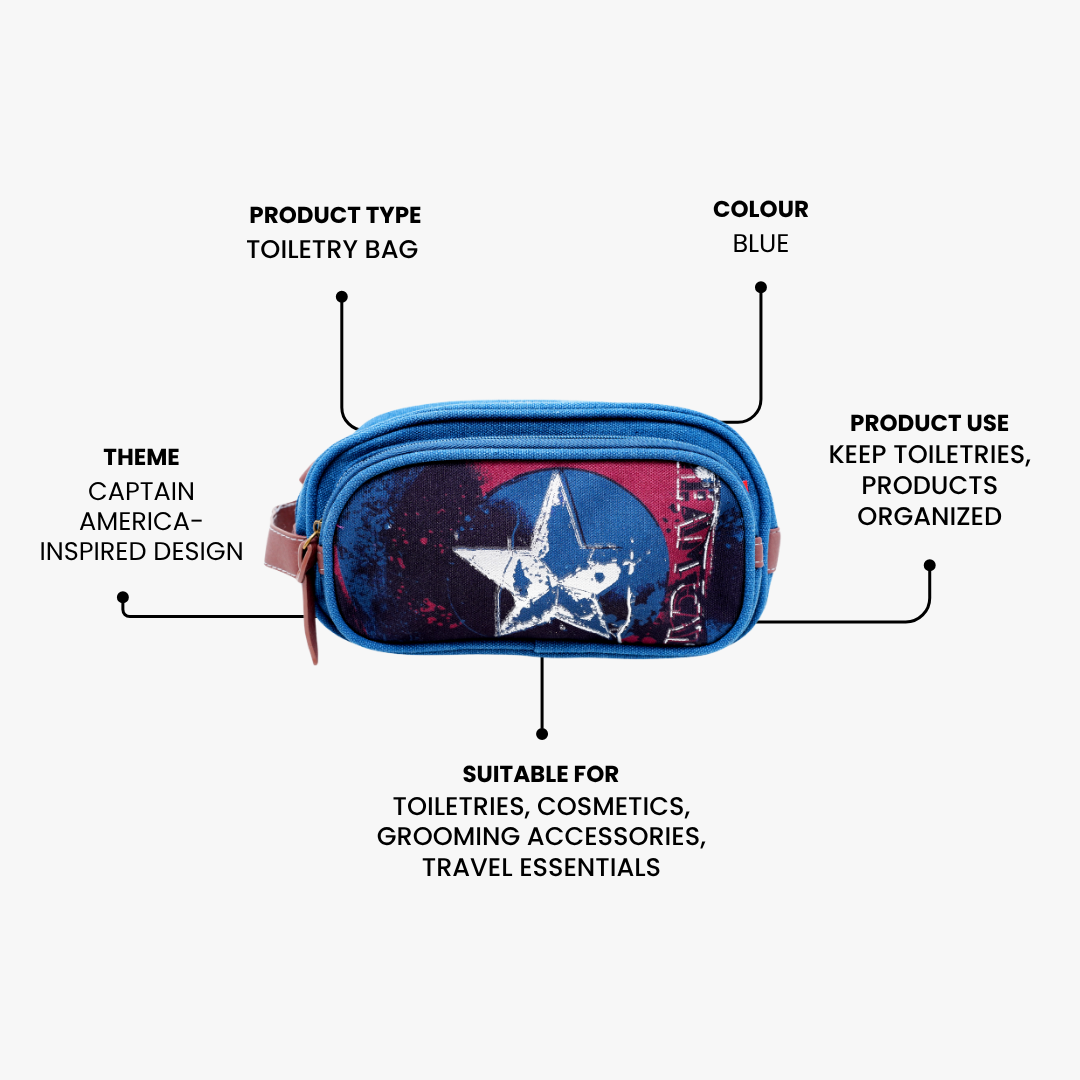 Captain America Travel Toiletry Bag
