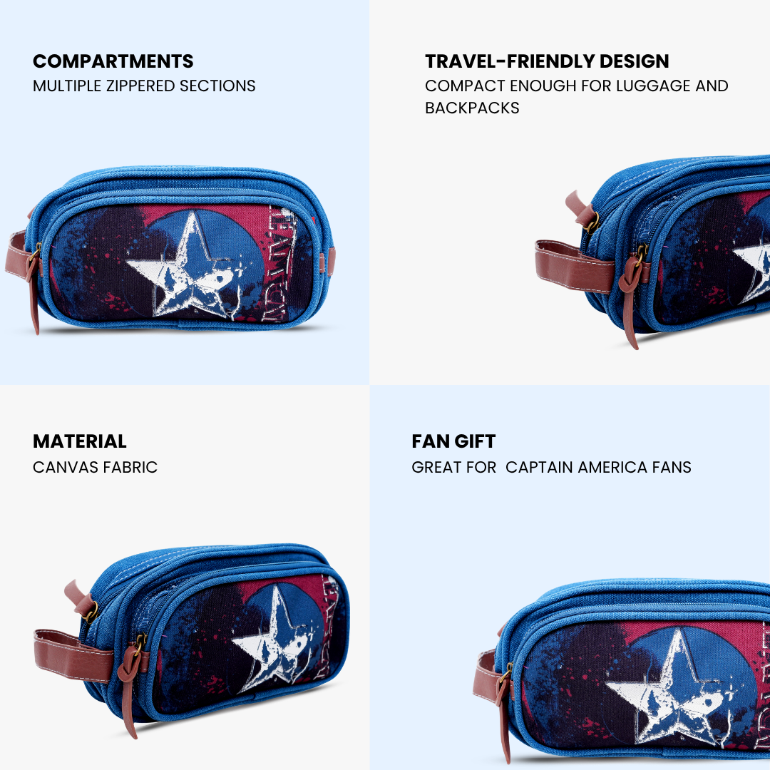 Captain America Travel Toiletry Bag