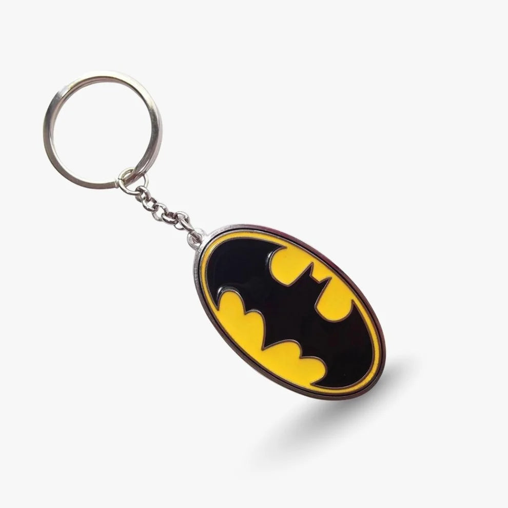 DC Comics Batman Keyring – Black & Yellow Logo Key Chain