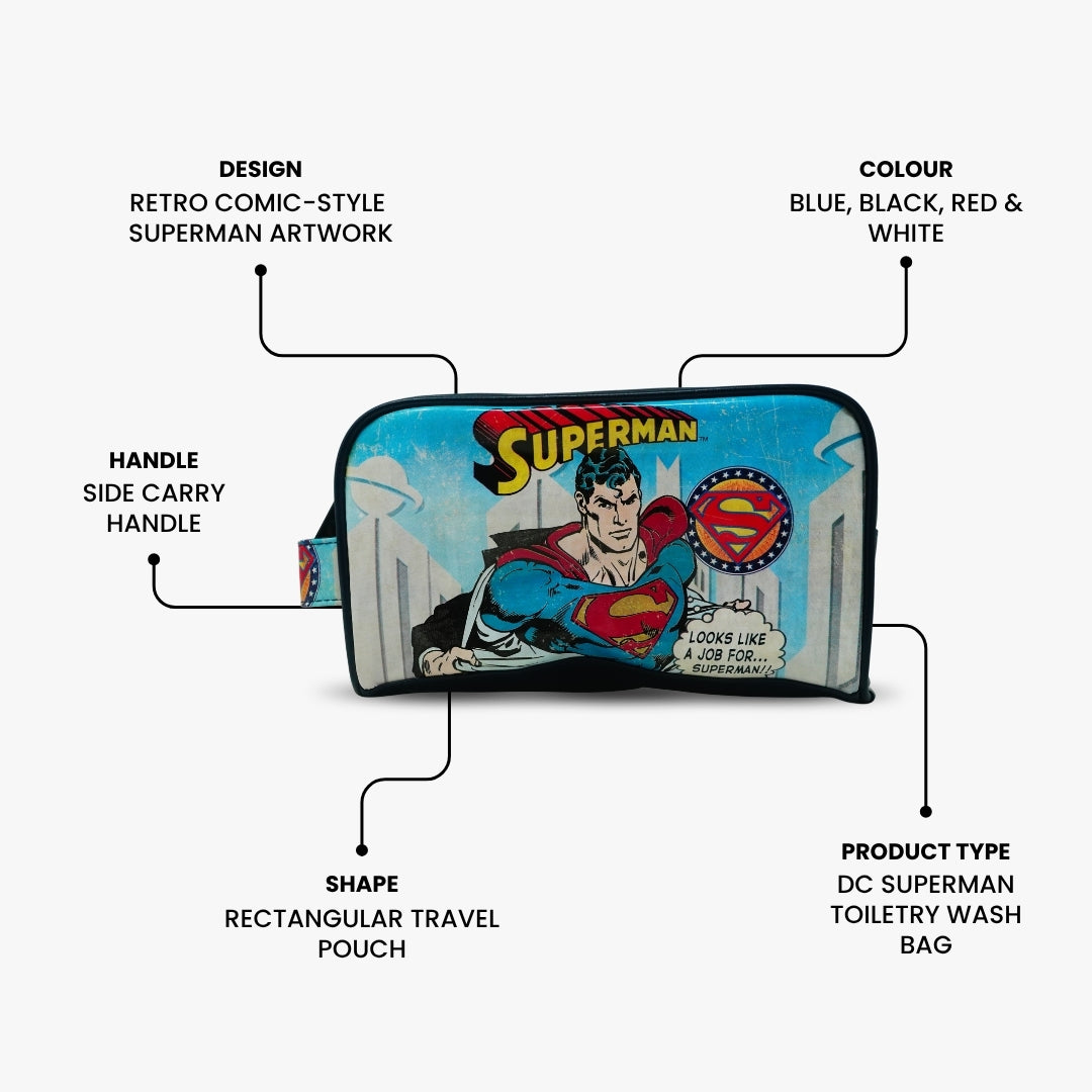 DC Superman Toiletry Wash Bag 6