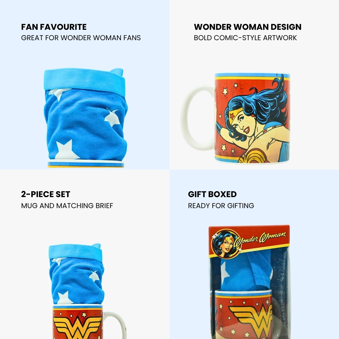DC Wonder Woman Mug Brief Set 6