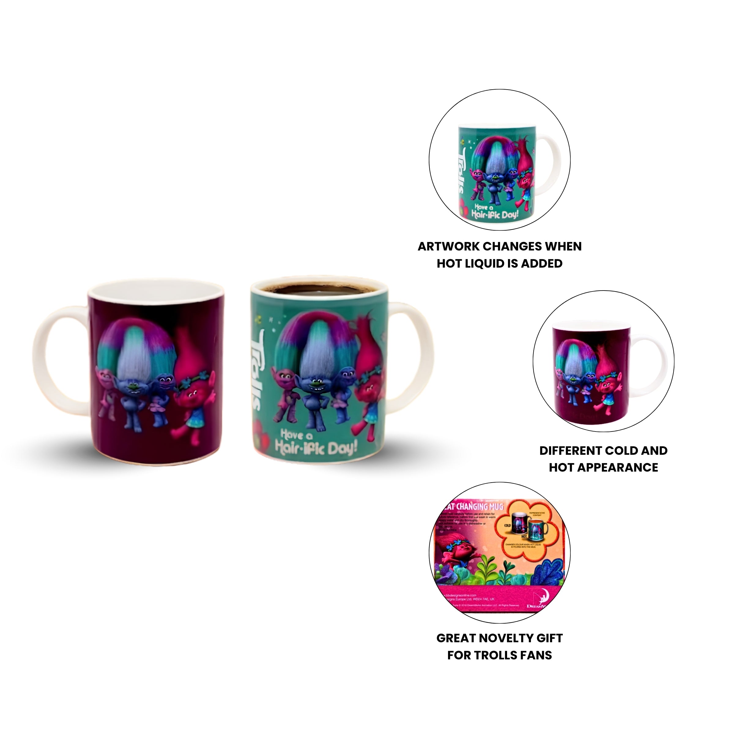 Dreamwork Trolls Heat Changing Mug