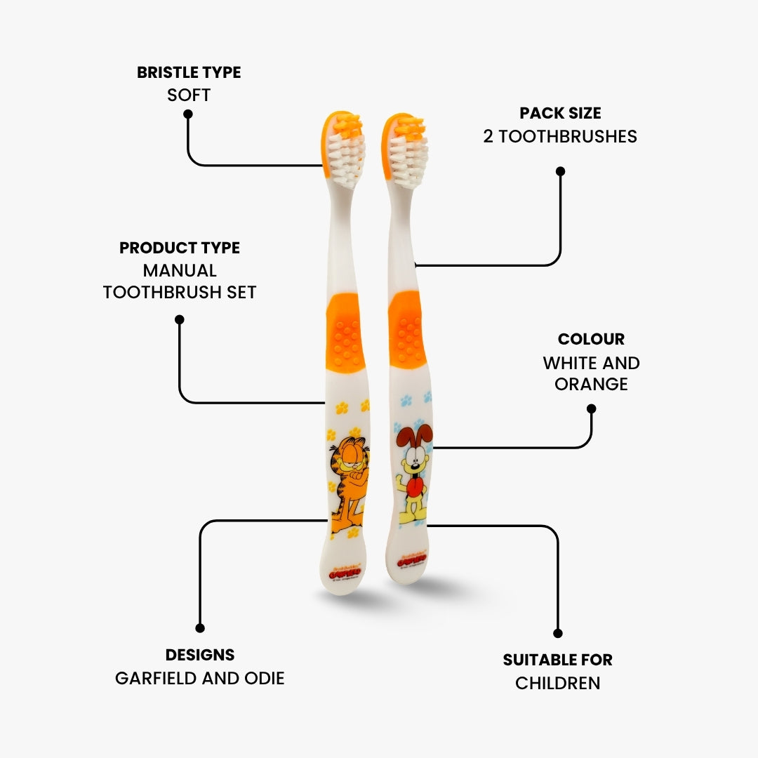Garfield & Odie Kids Toothbrush Set
