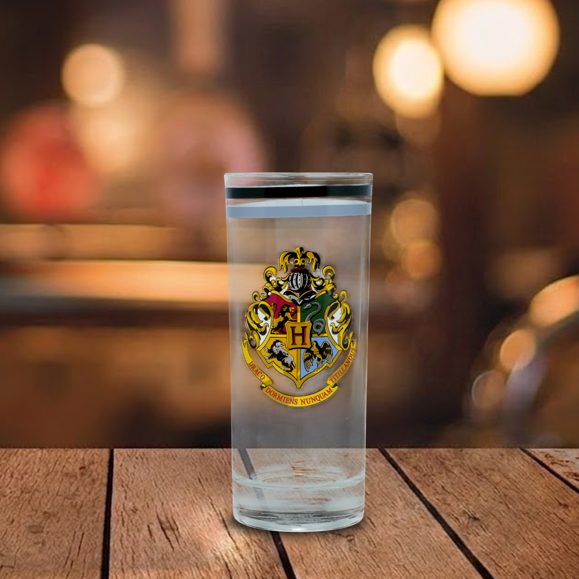 HARRY POTTER Wizard Crest Drinking Glass – Fantasy School Inspired Tumbler