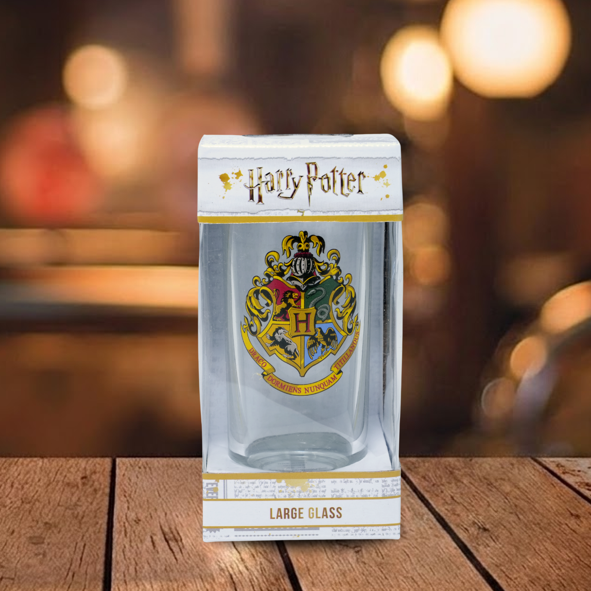 HARRY POTTER Wizard Crest Drinking Glass – Fantasy School Inspired Tumbler