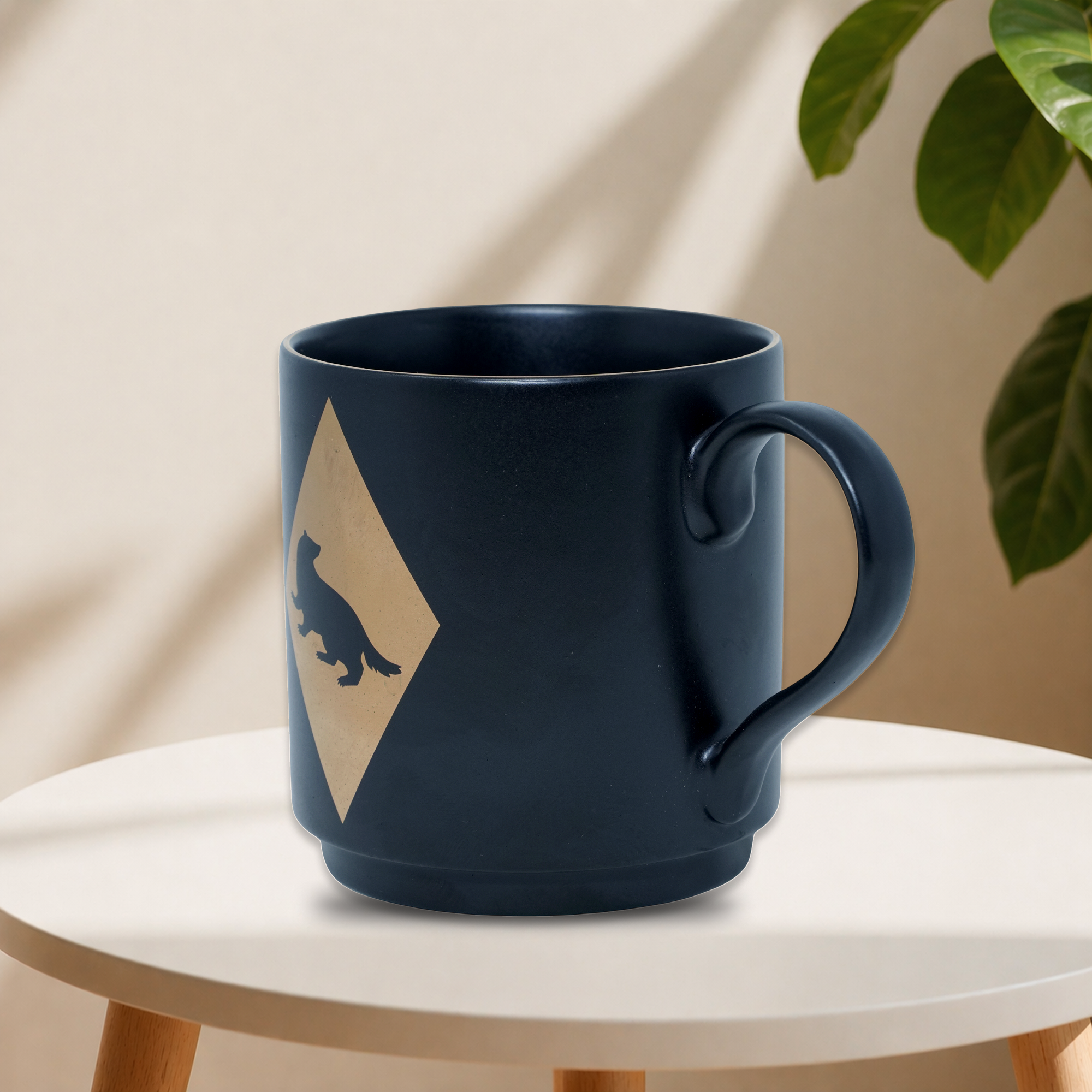 HARRY POTTER Badger Crest Ceramic Mug – Cozy Fantasy Coffee Cup
