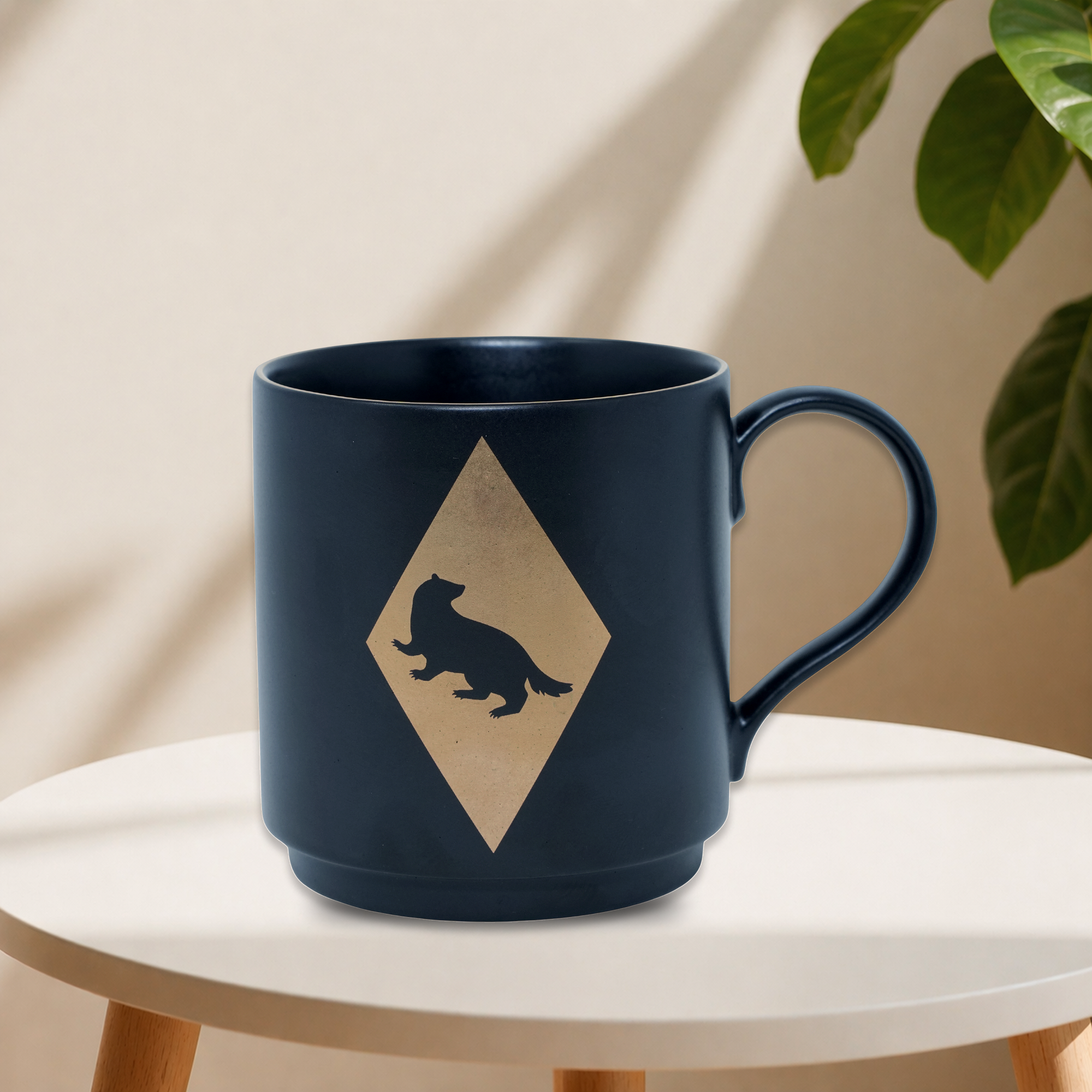 HARRY POTTER Badger Crest Ceramic Mug – Cozy Fantasy Coffee Cup