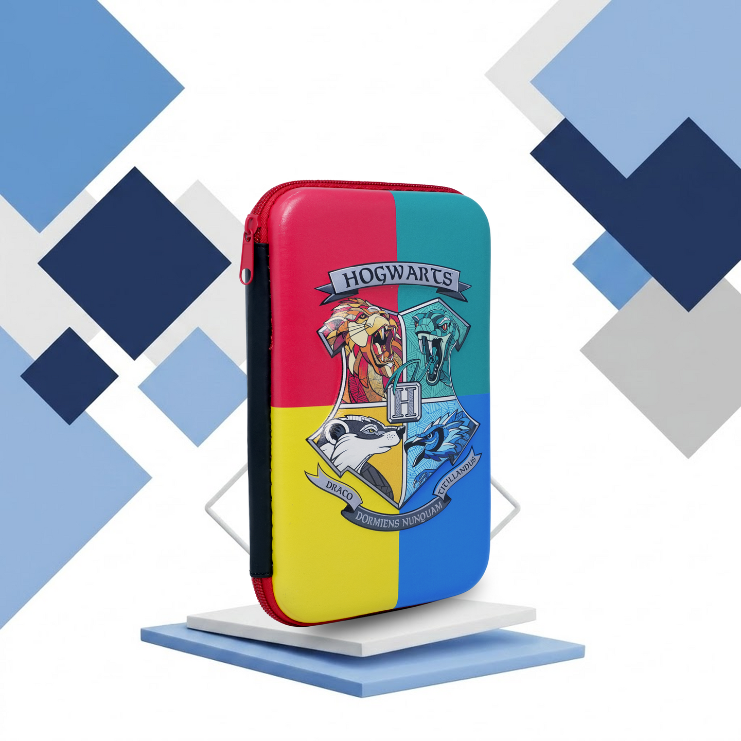 HARRY POTTER Wizard Crest Pencil Case – Hard Shell Zipper Stationery Organizer