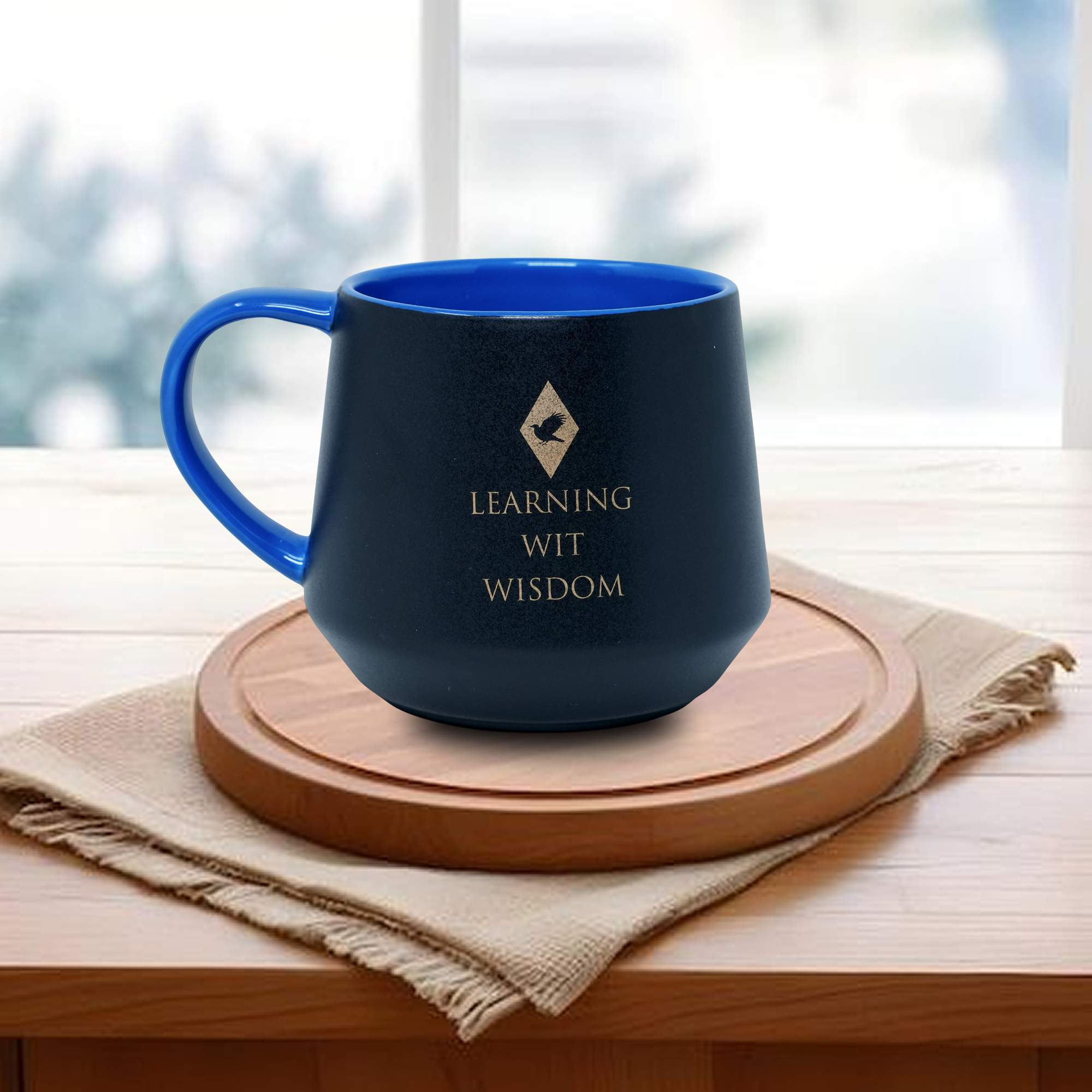 HARRY POTTER Raven Bird Crest Ceramic Mug – Premium Blue Coffee Cup