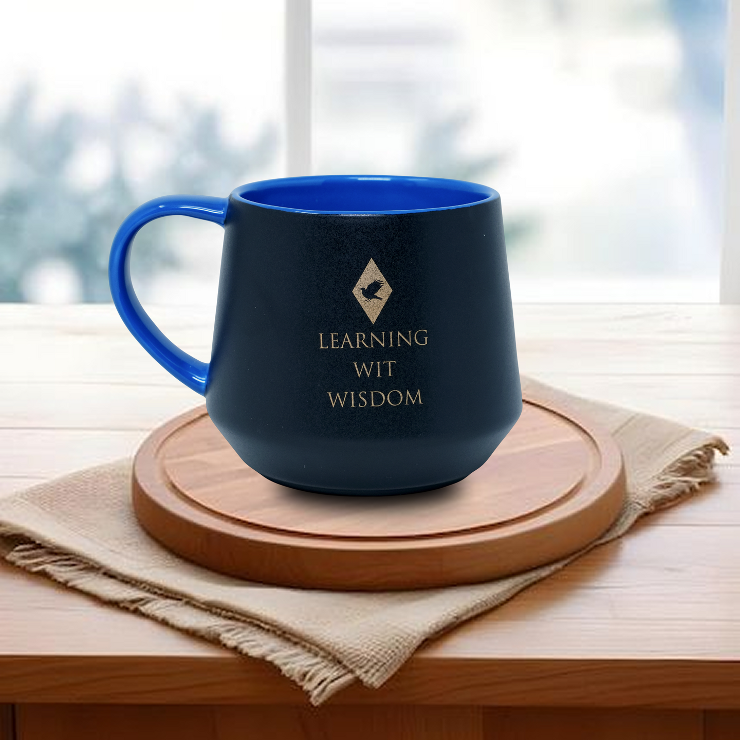 HARRY POTTER Raven Bird Crest Ceramic Mug – Premium Blue Coffee Cup