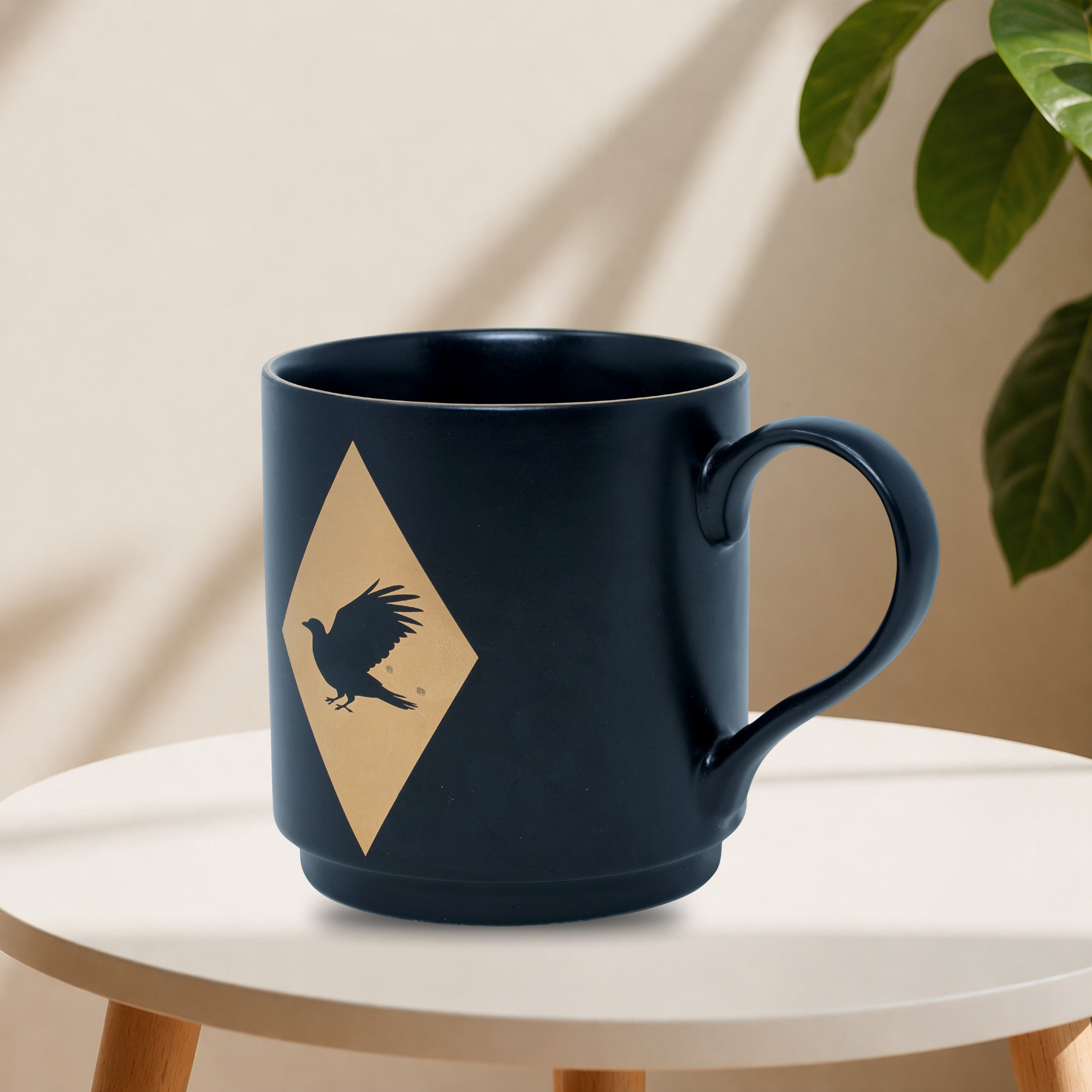 HARRY POTTER Raven Crest Ceramic Mug – Minimal Fantasy Coffee Cup