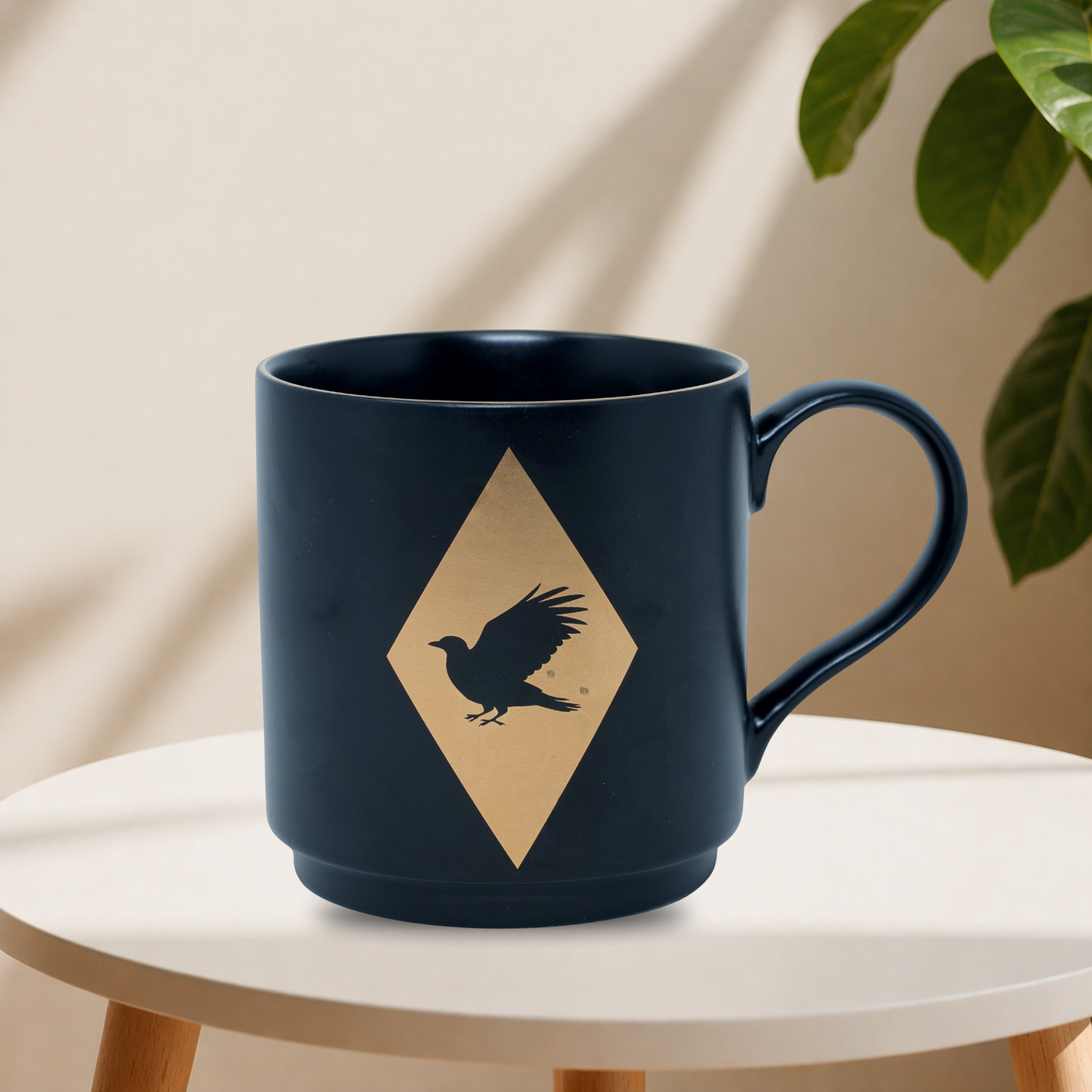 HARRY POTTER Raven Crest Ceramic Mug – Minimal Fantasy Coffee Cup