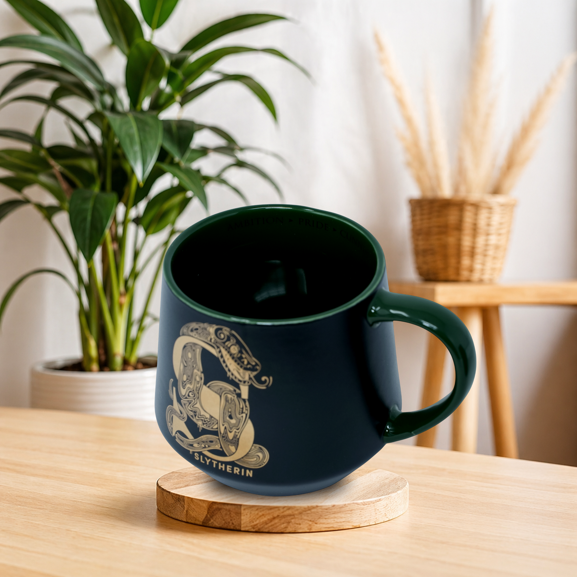 HARRY POTTER Snake Crest Ceramic Mug – Premium Fantasy Coffee Cup
