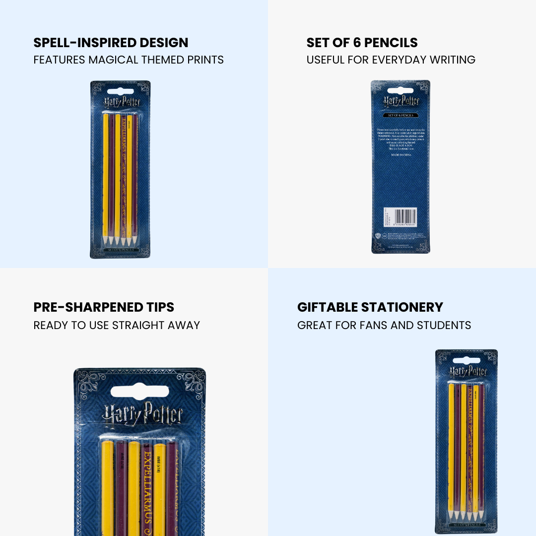 Harry Potter Pencil Set Pack of 6