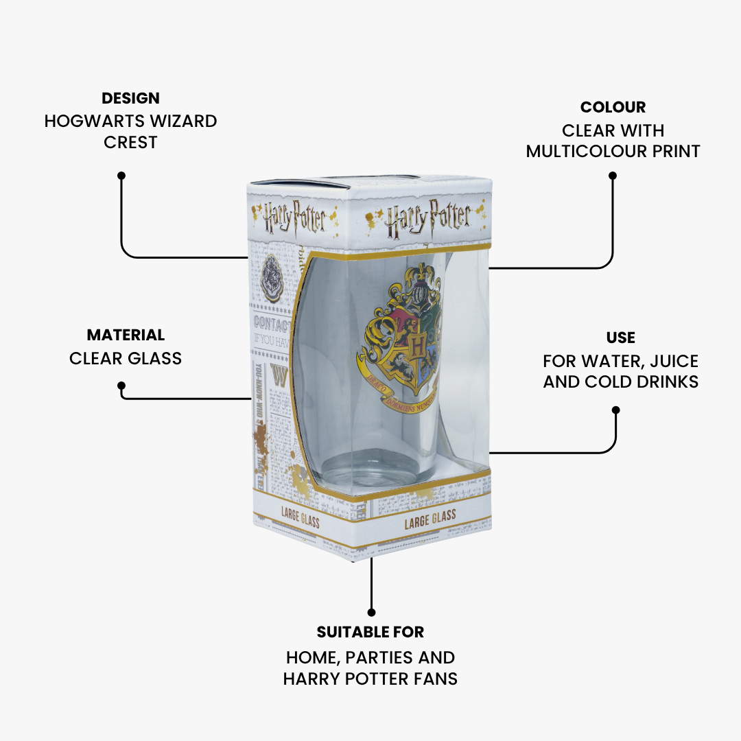 Harry Potter Wizard Crest Glass