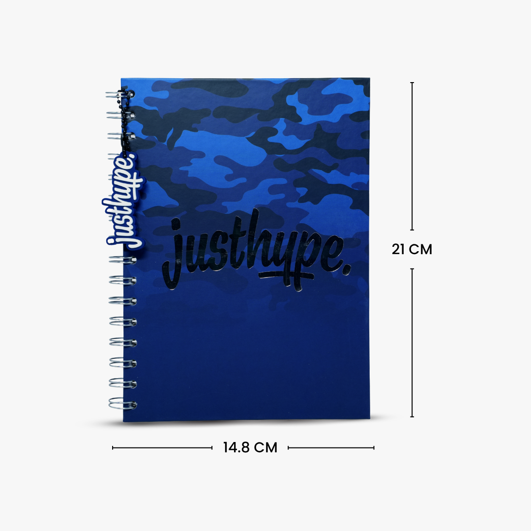 Just Hype Blue Camo A5 Notebook